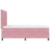 vidaXL Cama Box com colch&atilde;o com cabeceira Rosa 140 x 190 cm Veludo