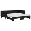 vidaXL Sof&aacute;-cama com gavet&atilde;o e colch&otilde;es 90x190 cm veludo preto