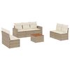 vidaXL 8 pcs conjunto de sof&aacute;s p/ jardim com almofad&otilde;es vime PE bege