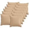 vidaXL Capa almofada 12 pcs HOUTEN Creme 40 x 40 cm Linho Sint&eacute;tico