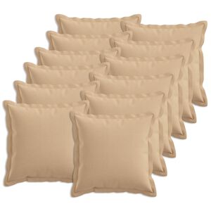 vidaXL Capa almofada 12 pcs HOUTEN Creme 40 x 40 cm Linho Sint&eacute;tico