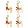 vidaXL Rena de Natal 4 unid. 160 LED Branco quente 33 x 12 x 55 cm