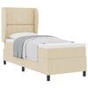 vidaXL Cama Box com colch&atilde;o com cabeceira Creme 80 x 200 cm tecido