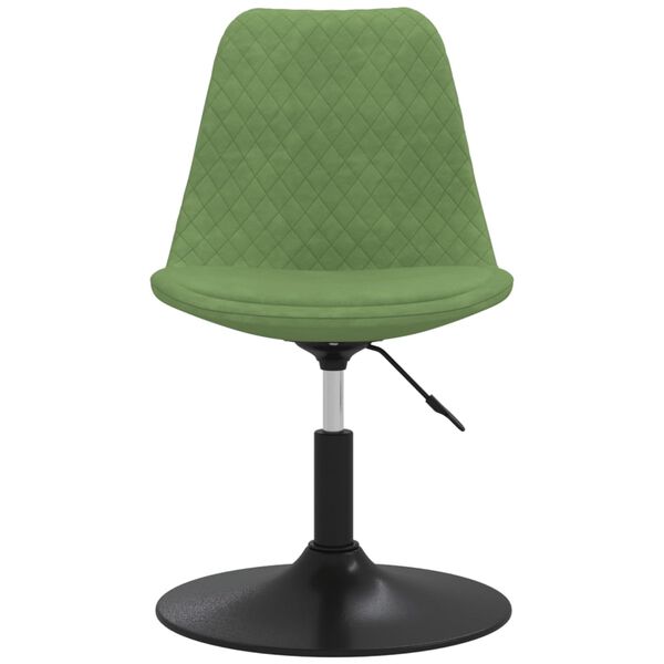 vidaXL Cadeiras de jantar girat&oacute;rias 6 pcs veludo verde-claro