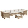 vidaXL 8 pcs conjunto de sof&aacute;s p/ jardim com almofad&otilde;es vime PE bege