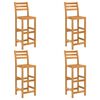 vidaXL 5 pcs conjunto de bar para exterior madeira de acácia maciça