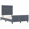 vidaXL Cama Box com cabeceira Cinzento escuro 120 x 190 cm Veludo