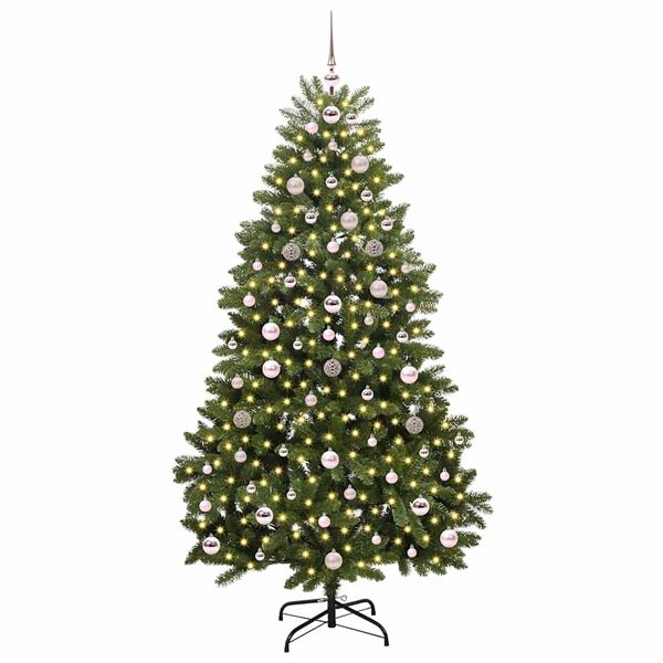 vidaXL &Aacute;rvore de Natal Artificial Verde 180 cm PVC e Metal