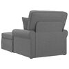 vidaXL Chaise Lounge com Saia Cinza Escuro 91 x 157 x 91 cm tecido