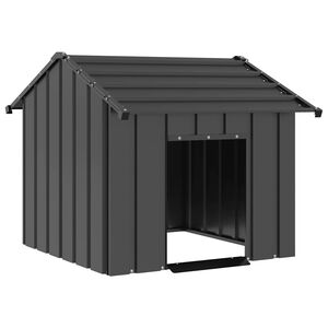 vidaXL Casota para c&atilde;es com telhado 85x107x81 cm a&ccedil;o galvanizado
