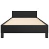vidaXL Estrutura cama c/ cabeceira sem colch&atilde;o 100x200 cm preto