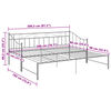 vidaXL Estrutura sof&aacute;-cama de puxar 90x200 cm metal cinzento