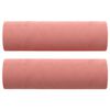 vidaXL 3 pcs conjunto sof&aacute;s c/ almofadas/almofad&otilde;es veludo rosa