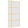 vidaXL Porta deslizante 102,5x205 cm vidro ESG fosco/alum&iacute;nio dourado