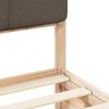 vidaXL Estrutura de Cama com Cabeceira Estofada Cinzento-acastanhado