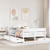 vidaXL Cama sem colch&atilde;o 140x190 cm madeira de pinho maci&ccedil;a branco