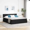 vidaXL Cama com luzes de tira LED Preto 180 x 200 cm tecido