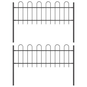 vidaXL Cerca para Jardim BOXTEL 2 unid. 3,4 x 0,6 m Cinzeto