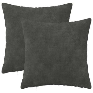 vidaXL Almofada HEERLEN 2 unid. Antracite Fleece de microfibra