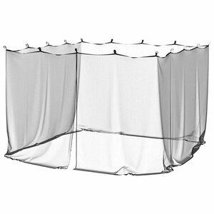 vidaXL Rede Mosquiteira para Gazebo Retangular 220 mesh Preto