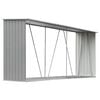 vidaXL Abrigo jardim p/ arruma&ccedil;&atilde;o de troncos a&ccedil;o 330x84x152cm cinzento