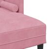 vidaXL Conjunto de Sof&aacute;s Rosa P&aacute;lido 173 x 131 x 67 cm Veludo