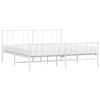vidaXL Estrutura de cama com cabeceira e p&eacute;s 193x203 cm metal branco
