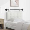 vidaXL Cabeceira Suspensa Branco 100 x 55 x 5 cm Couro Sint&eacute;tico