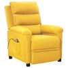 vidaXL Poltrona de massagens tecido amarelo-claro