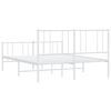 vidaXL Estrutura de cama com cabeceira e p&eacute;s 160x200 cm metal branco