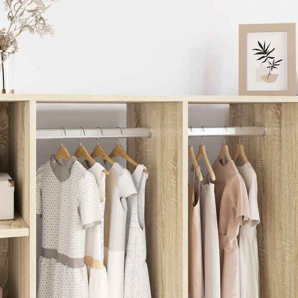 vidaXL Viga de Closet 12 pcs Prateado 764 x 15 x 29 mm