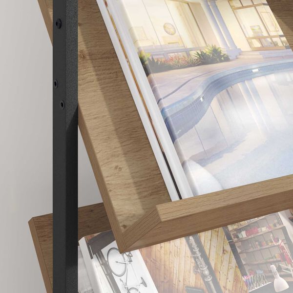 vidaXL Estante de Revistas Carvalho Artesanal 68 x 40 x 123.5 cm