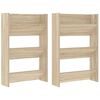 vidaXL Sapateiras de parede 2 pcs 60x18x90 cm contrap. carvalho sonoma