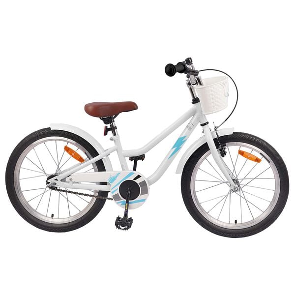 vidaXL Bicicleta Infantil 18 Polegadas para 5-7 anos Branco