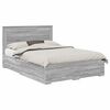 vidaXL Estrutura da Cama com gaveta Cinza Sonoma 140 x 190 cm