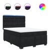 vidaXL Cama com molas/colch&atilde;o 140x200 cm veludo preto
