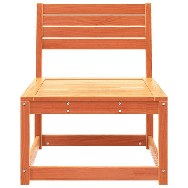 vidaXL Sof&aacute; s/ bra&ccedil;os p/ jardim 63,5x73x78cm pinho maci&ccedil;o castanho-mel