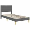 vidaXL Estrutura da Cama com cabeceira Cinza Escuro 90 x 200 cm tecido