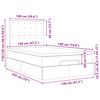 vidaXL Estrutura de cama otomana com colch&atilde;o 120x190cm castanho escuro