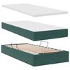 vidaXL Cama com Armazenamento Verde Escuro 90 x 190 cm Veludo