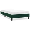 vidaXL Estrutura de cama sem colch&atilde;o 80x210 cm veludo verde-escuro