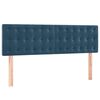 vidaXL Cama box spring c/ colch&atilde;o/LED 140x200 cm veludo azul-escuro