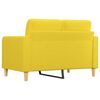 vidaXL Sof&aacute; de 2 lugares 120 cm tecido amarelo-claro