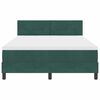 vidaXL Cama Box Spring LED com led Verde Escuro 140 x 190 cm Veludo