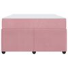 vidaXL Estrutura da Cama com colch&atilde;o Rosa 120 x 190 cm tecido