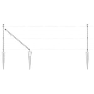 vidaXL Poste de Cerca 52 pcs Cinzeto 3,2 x 3,2 x 80 cm