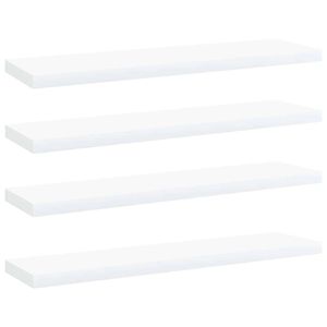 vidaXL Prateleiras para estante 4 pcs 40x10x1,5cm contraplacado branco