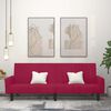 vidaXL Sof&aacute;-cama de 2 lugares veludo vermelho tinto