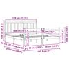 vidaXL Estrutura da Cama com cabeceira Marrom Cera 180 x 200 cm
