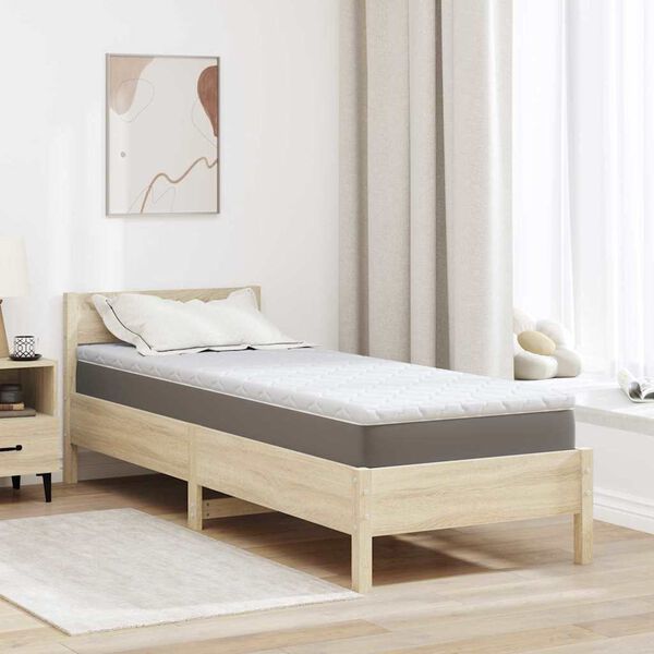 vidaXL Topper de Coco Branco 80 x 200 cm Tecido Jacquard